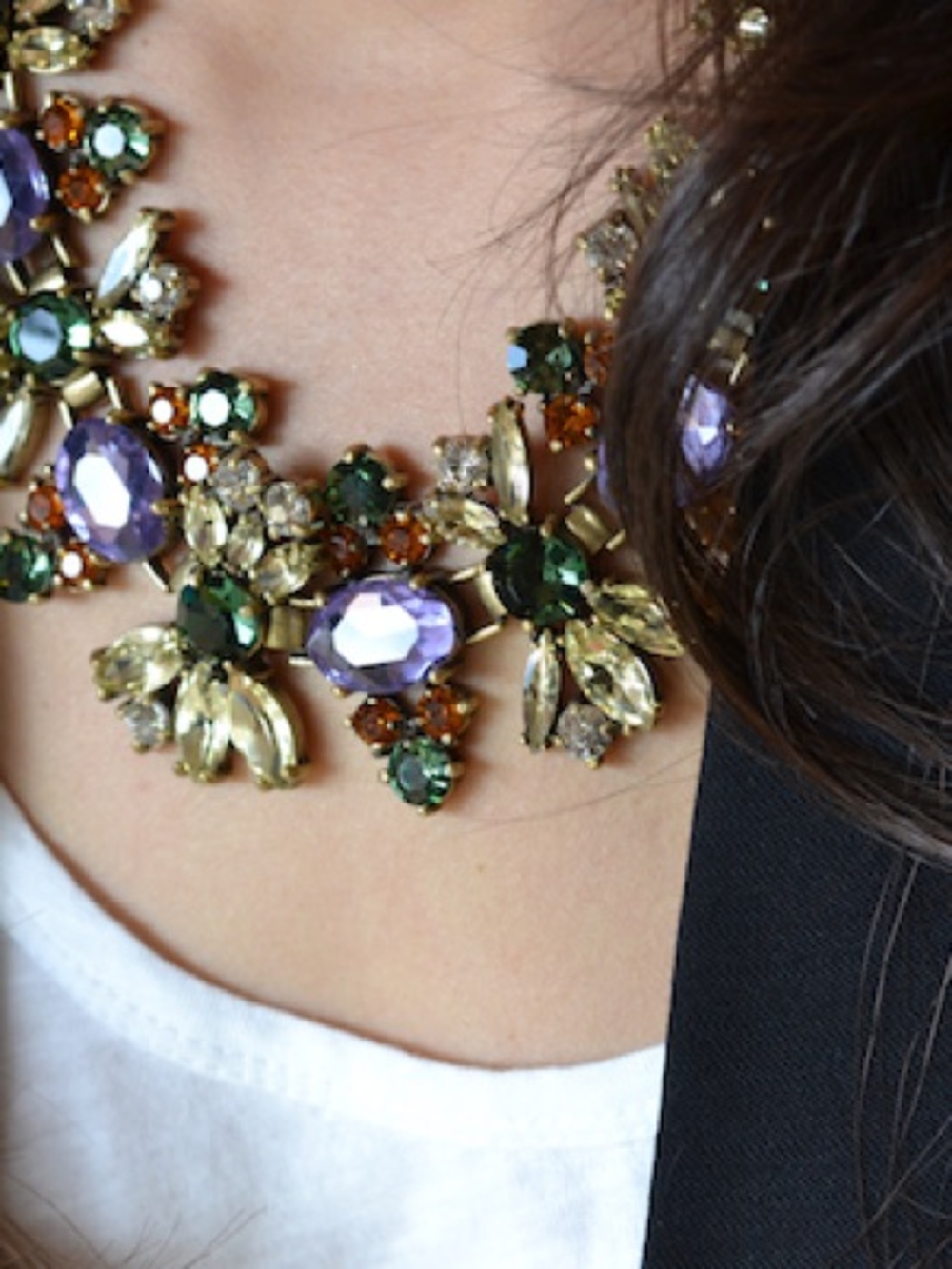 J. Crew Vintage Floral Statement Necklace - Picture 9 of 9